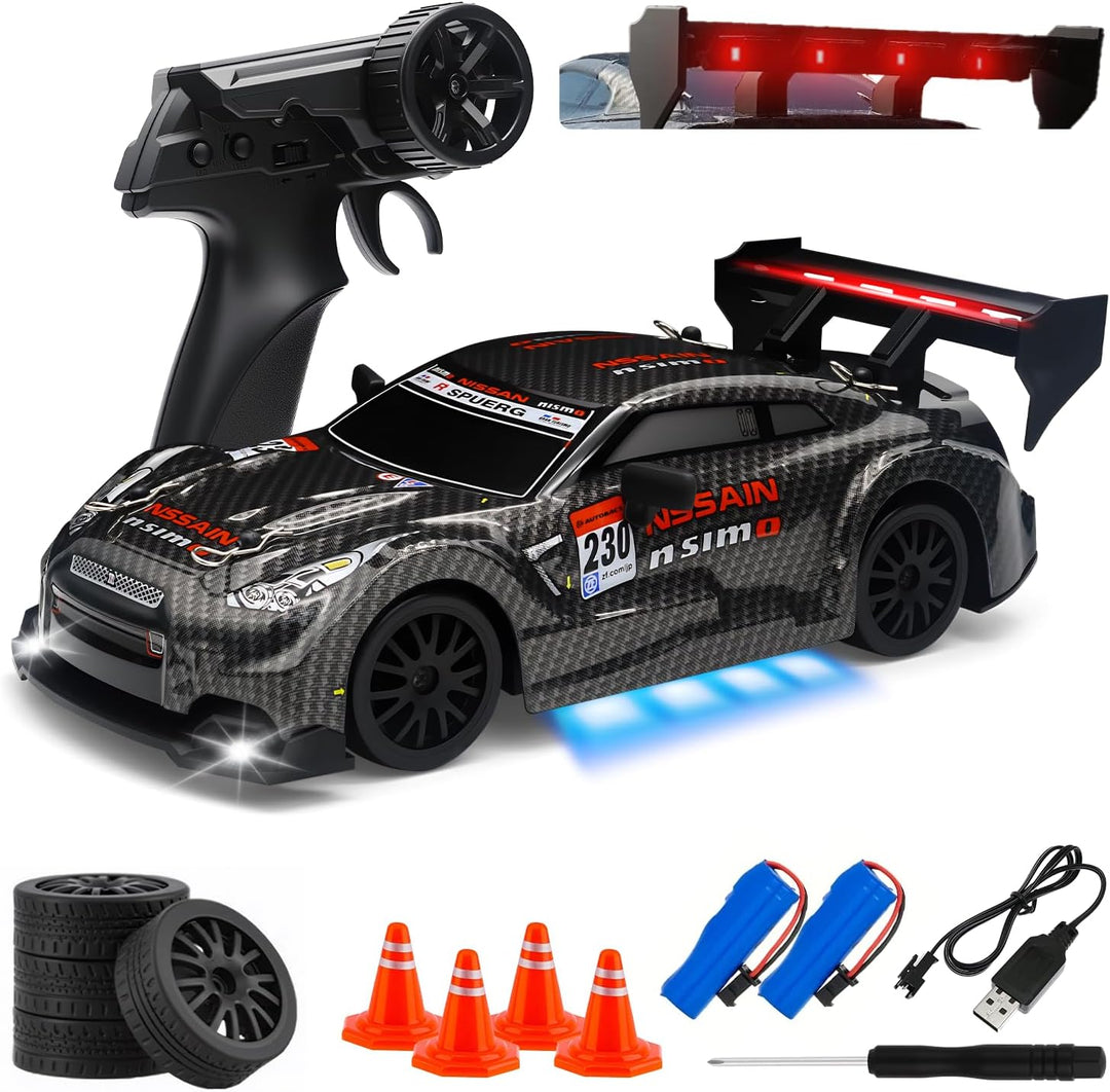 Coche de deriva a control remoto a escala 1:24 para niños, 2.4 GHz,...