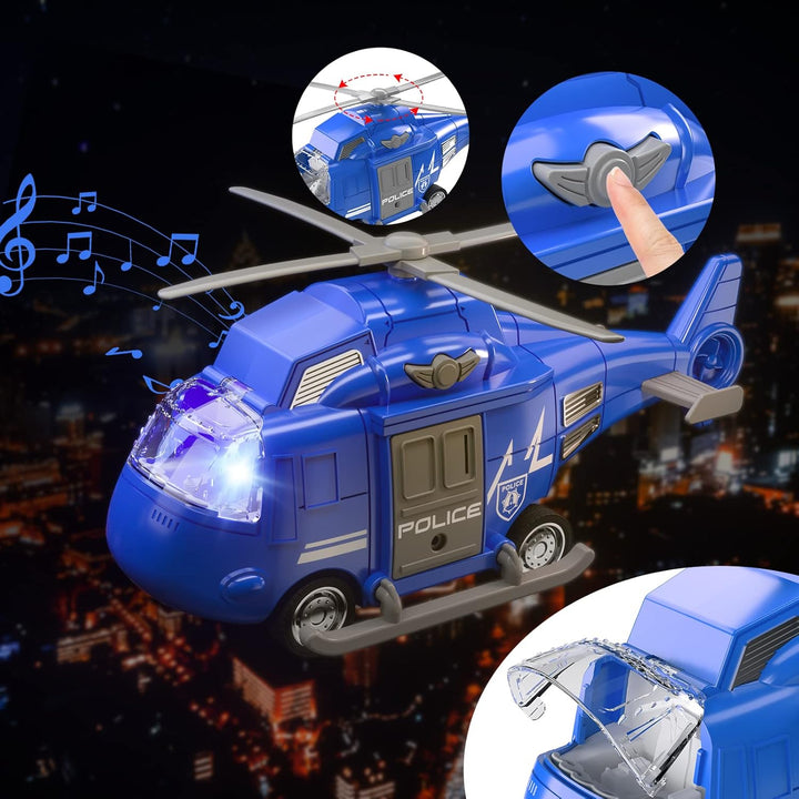 TEMI 4 Pack Juguetes de Vehículos de Emergencia para Niños