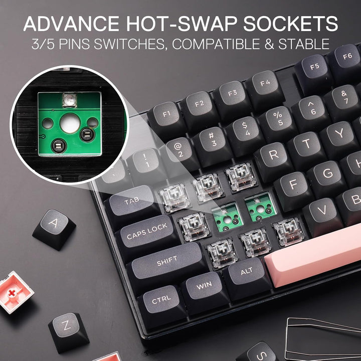 Redragon K556 SE - Teclado para juegos con cable, teclado mecánico...