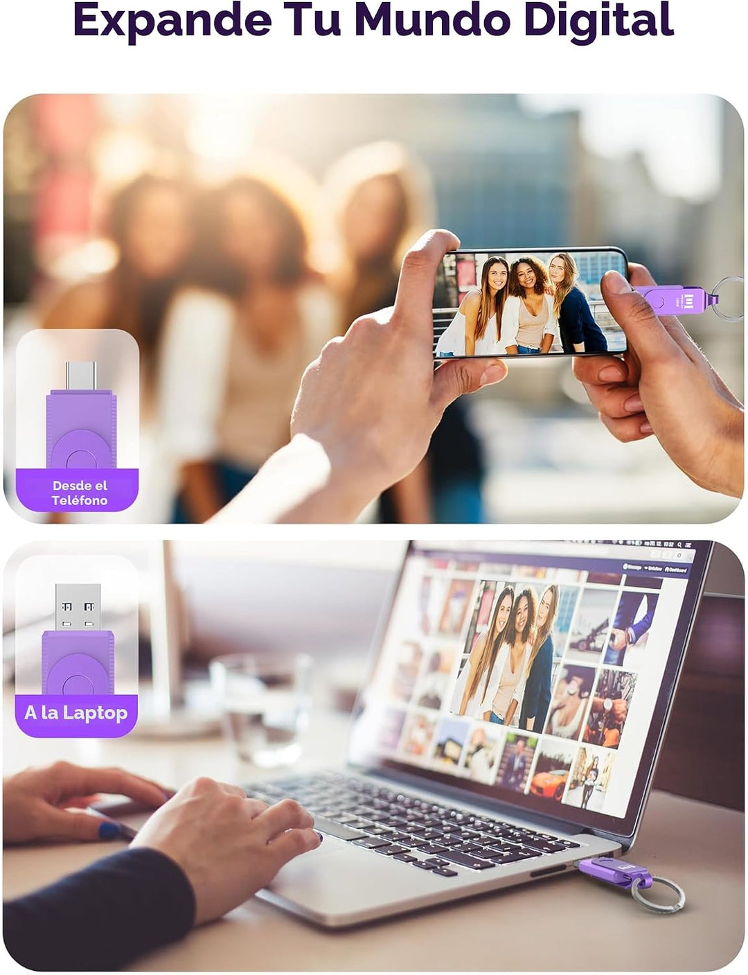 MOSDART Unidad flash USB C 3.2 dual de 128 GB, hasta 150 MB\/S tipo...