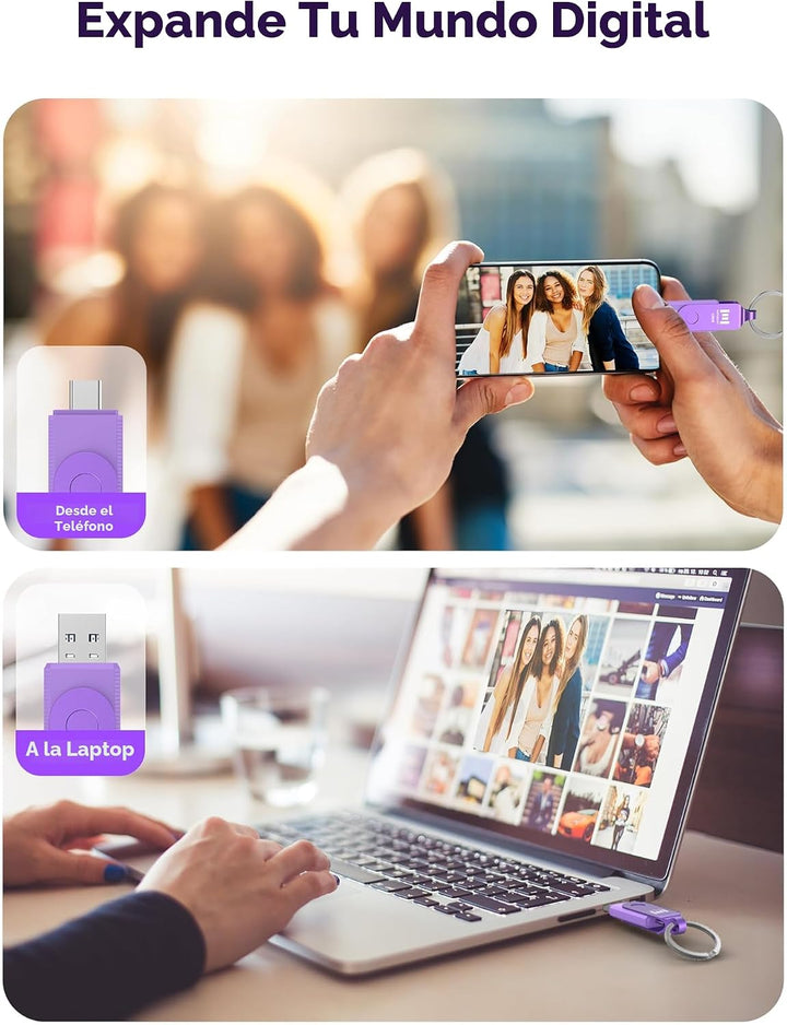 MOSDART Unidad flash USB C 3.2 dual de 128 GB, hasta 150 MB\/S tipo...