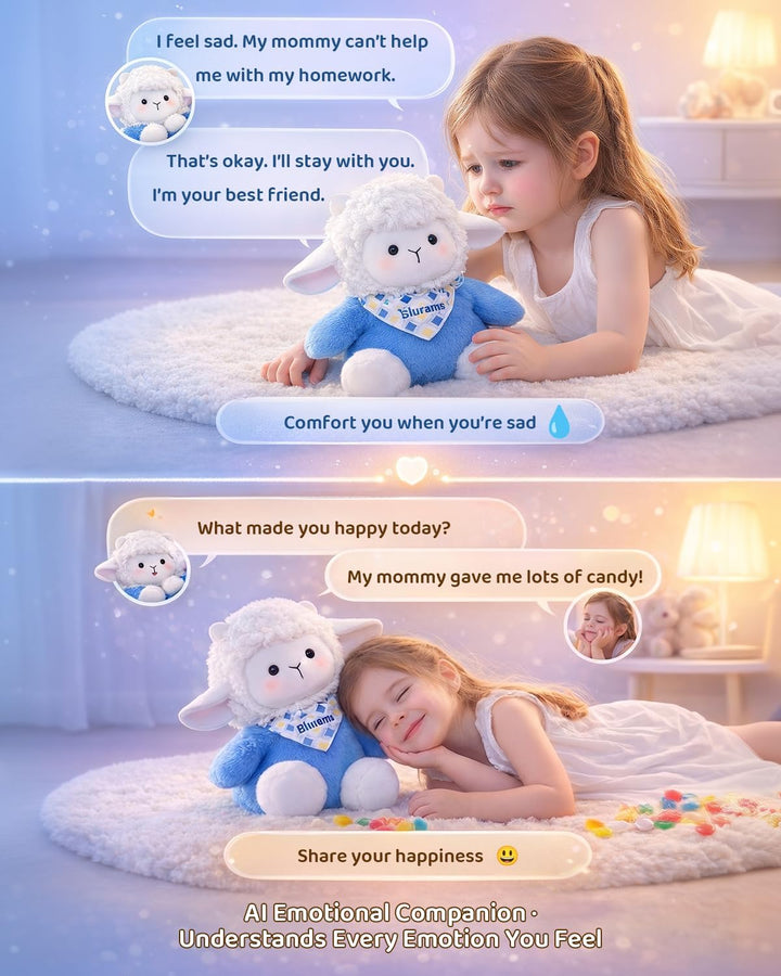 blurams Baamy - Juguete de peluche interactivo con IA para niños, p...