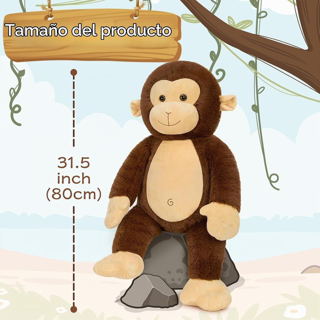 Juguete de peluche gigante de 30 pulgadas, almohada de animal de peluche