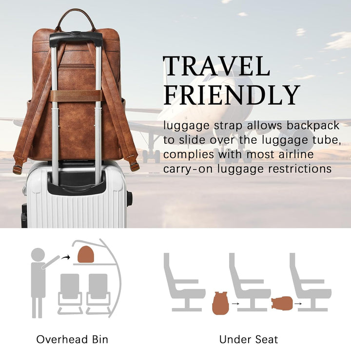 Shrrie Mochila grande mejorada para laptop de viaje, con capacidad...