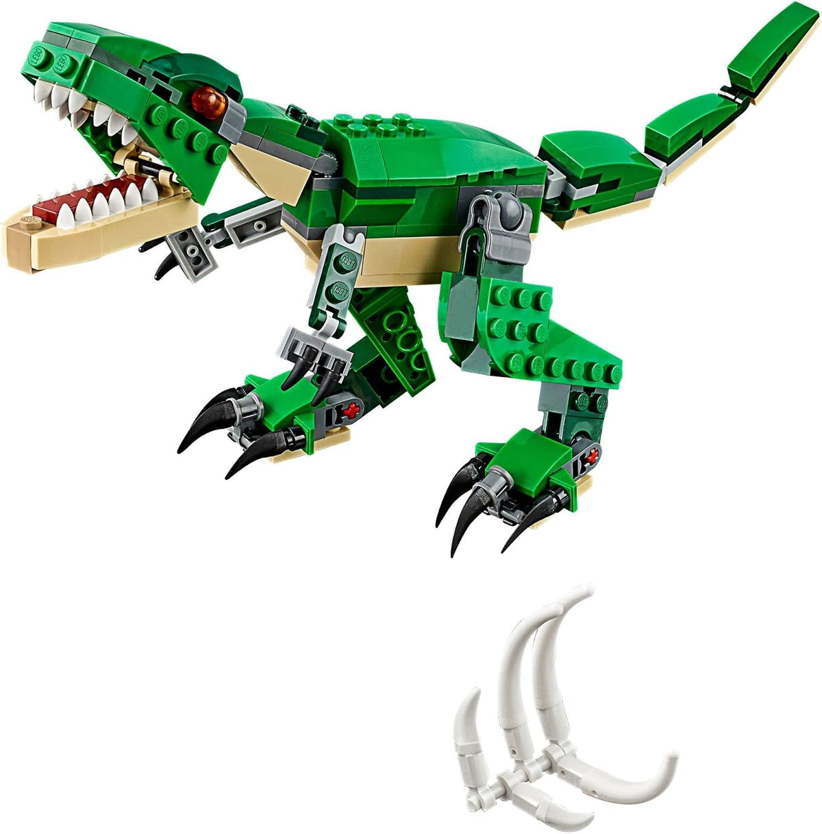 LEGO Creator 3 en 1 Juguete de Dinosaurio Poderoso, se Transforma de T. rex a Triceratops a Figuras de Dinosaurio Pterodáctilo, Gran Regalo para Niños y Niñas de 7-12 Años, 31058
