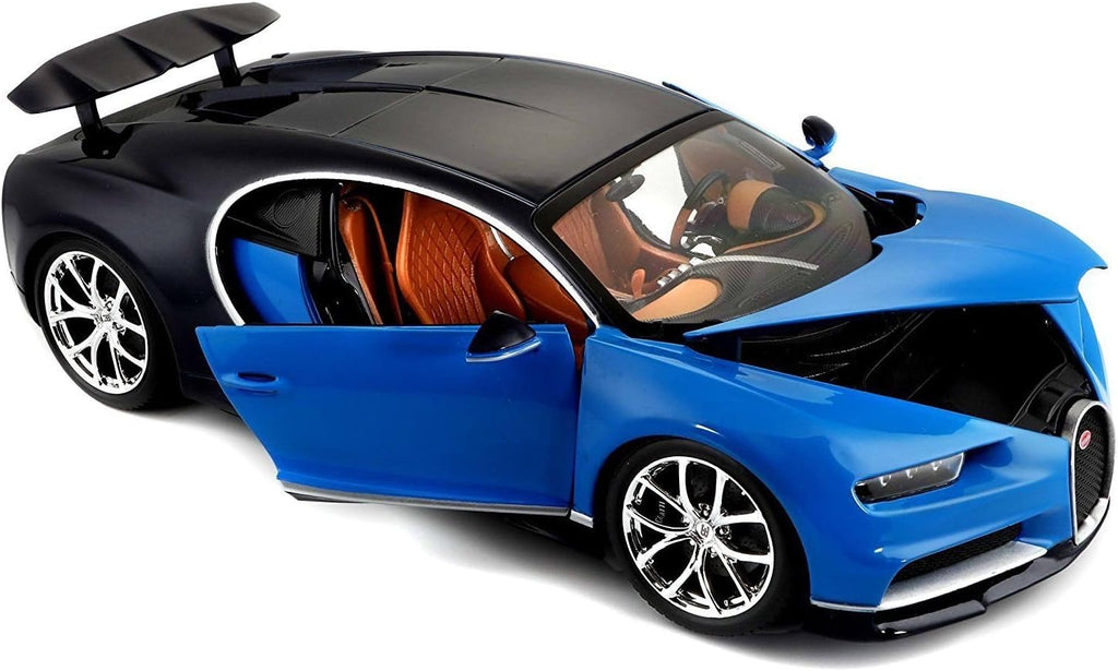 2016 Bugatti Chiron Azul 1/18 Modelo de coche fundido a troquel