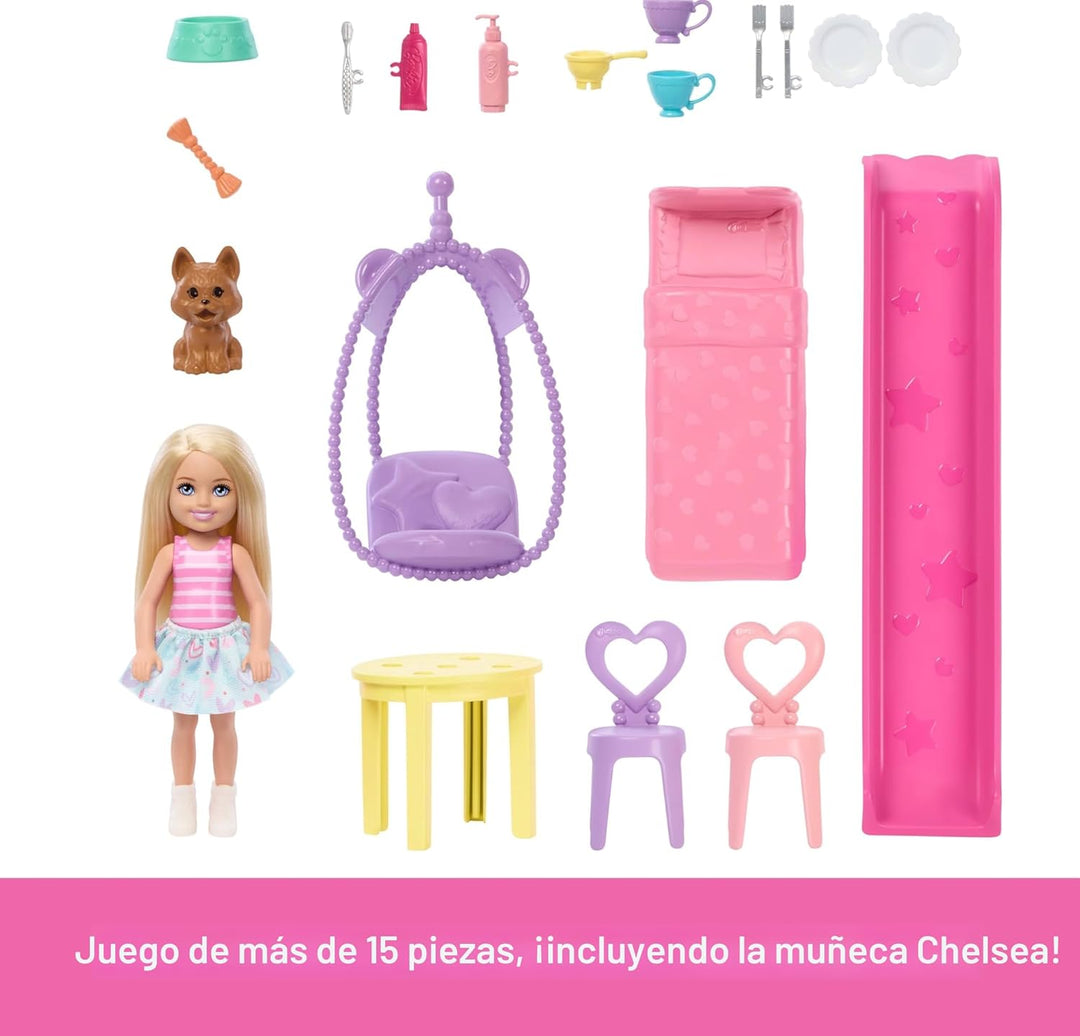 Barbie Chelsea - Casa de muñecas de juguete con más de 15