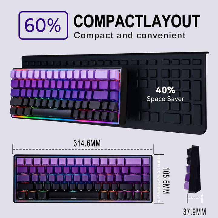Taramico Mechanical Gaming Keyboard 65% Wired, Magnetic Switch Hot...