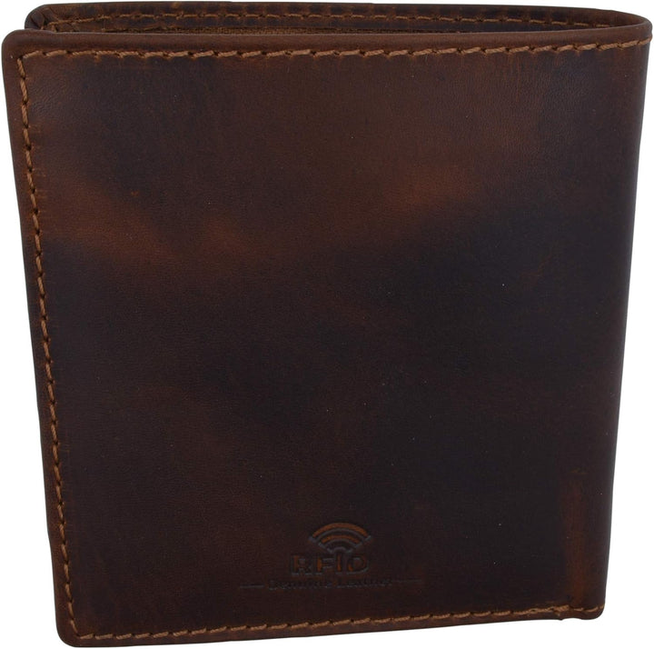 Swiss Marshall Cartera europea de piel de cordero con bloqueo RFID...