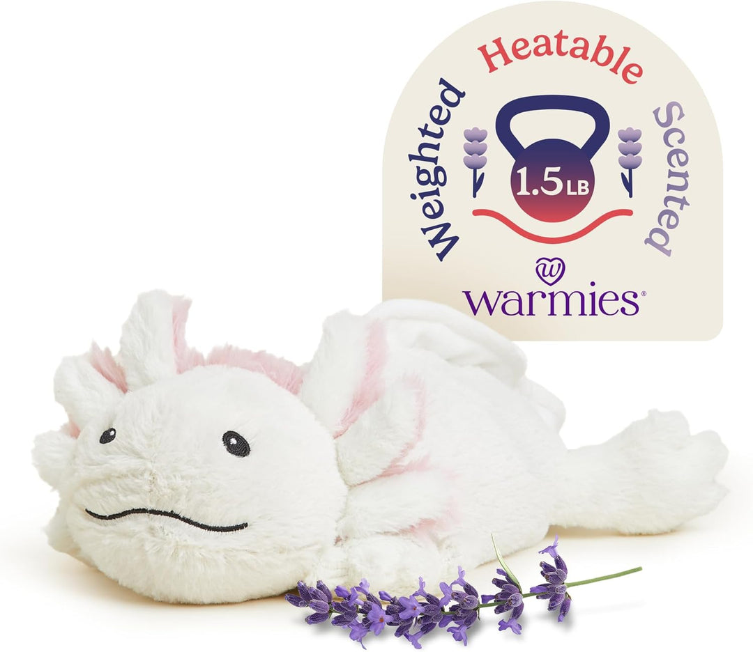 warmies Animales de Peluche con Peso y Aptos para Microondas, Axolo...
