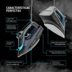 Pursteam Plancha de Vapor para Ropa 1700W con Suela Autolimpiante Antiadherente de Acero Inoxidable, Apagado Automático, Antigoteo