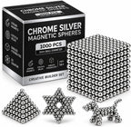 Bolas magnéticas de construcción creativa de plata 1000PCS para adultos