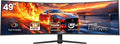 CRUA - Monitor curvo ultra ancho DQHD de 49 pulgadas y 165 Hz, 1500...