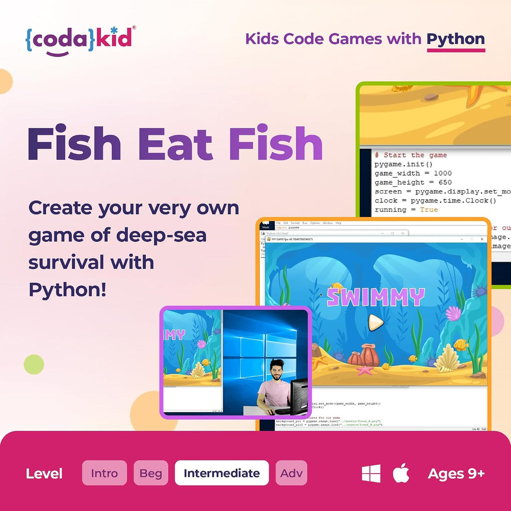 CodaKid Python Coding Box para Kids - Game Development & Computer Programming, Ages 10+ - Includes 12 Months Access & Online Mentor Support