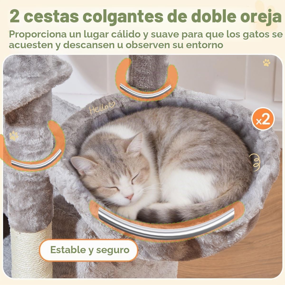 Taoqimiao Árbol para gatos grandes, torre XL de 76.8 pulgadas para gatos de