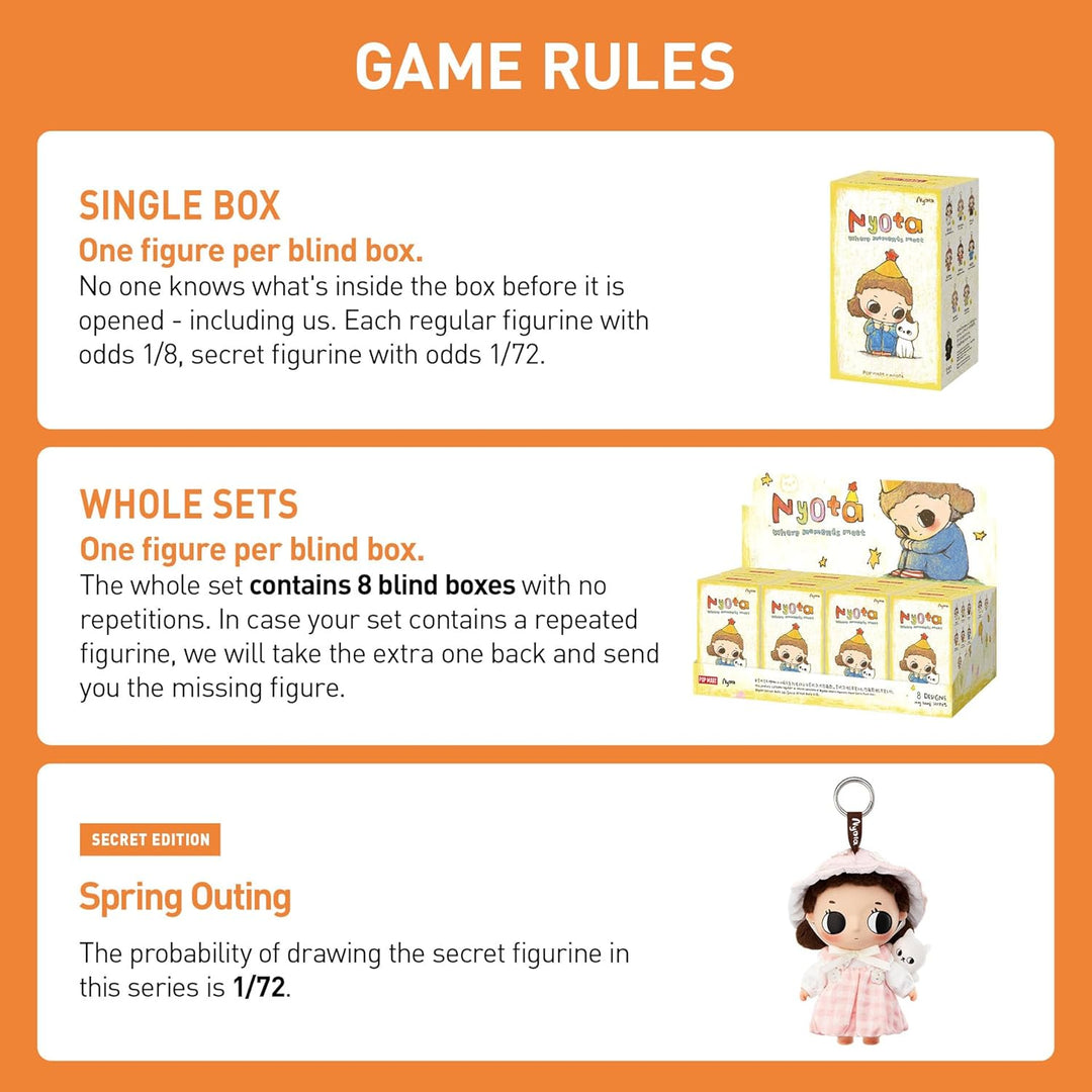 POP MART Nyota Where Moments Meet Series - Muñeco de peluche, caja...