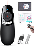 Puntero láser 2 en 1 para presentación digital, clicker en pantalla de TV con unidad flash USB, clicker de resaltado para presentación de PowerPoint USB C A para computadora portátil, MacBook, clicker PPT para aula de oficina