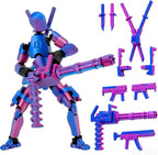 Juego de 13 figuras de acción Gatling Gun Titan (montadas), azul, Púrpura