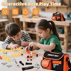 Kids Tool Set con Bag, Toddler Tool Kit con Toy Drill para Ages 3-8