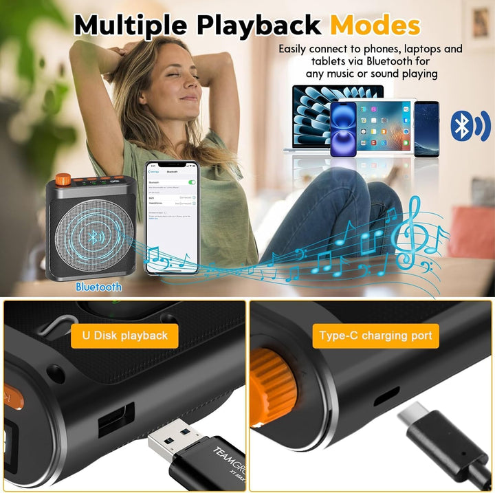 Amplificador de voz Micrófono inalámbrico para profesores\/aula\/yo...
