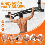 Barra de dominadas montada en vigueta de 48 pulgadas, barra de dominadas de montaje en techo resistente de 600 libras, barra de techo para gimnasio en casa, garaje, sótano con anclajes redondos y ajustables de 5 alturas, fácil de instalar