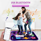 Juguetes de alfombrilla de baile para niñas y niños de 3 a 12 años, alfombrillas de baile con 8 botones iluminados y Bluetooth inalámbrico, juguete de baile con música y 5 modos de juego, regalos de