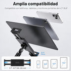 Soporte para iPad para escritorio, soporte de escritorio ajustable para iPad con abrazadera en C