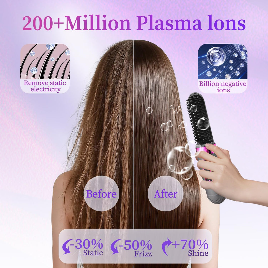 SBERAY Go Brush Pro, cepillo alisador de cabello inalámbrico con 4...