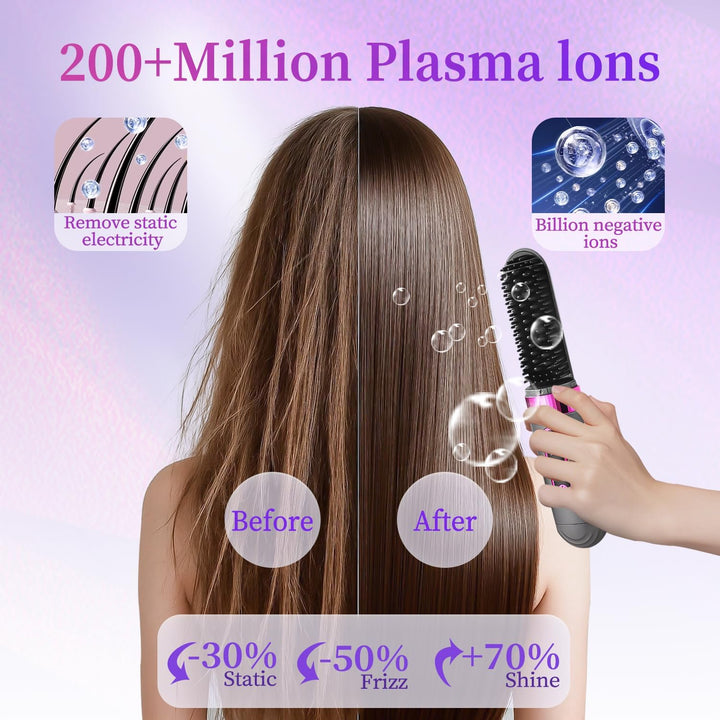 SBERAY Go Brush Pro, cepillo alisador de cabello inalámbrico con 4...