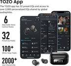 TOZO NC9 Auriculares inalámbricos híbridos con cancelación activa d...