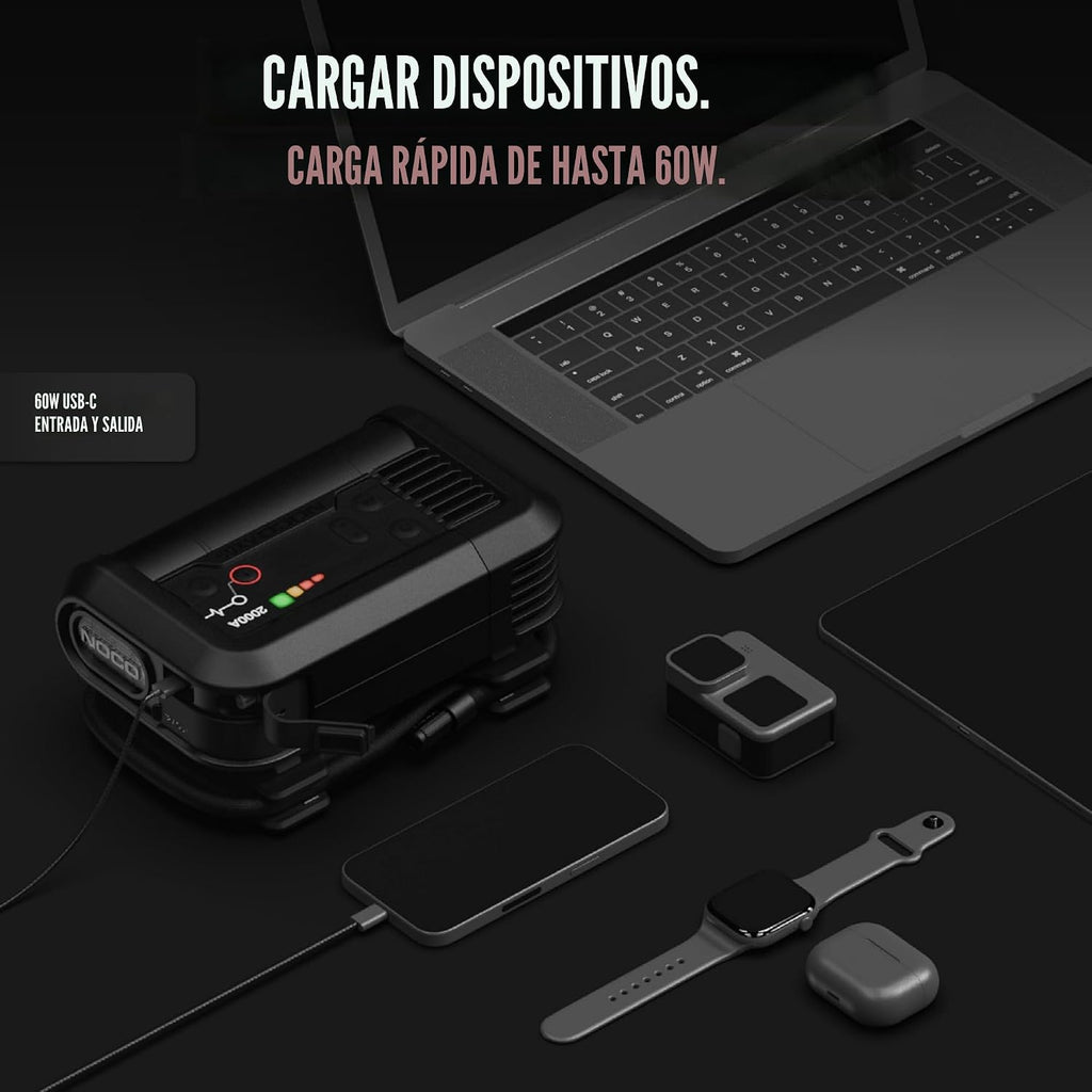NOCO Boost Air AX65 2000A 12V Arrancador de Batería, Compresor de Aire e Inflador de Neumáticos
