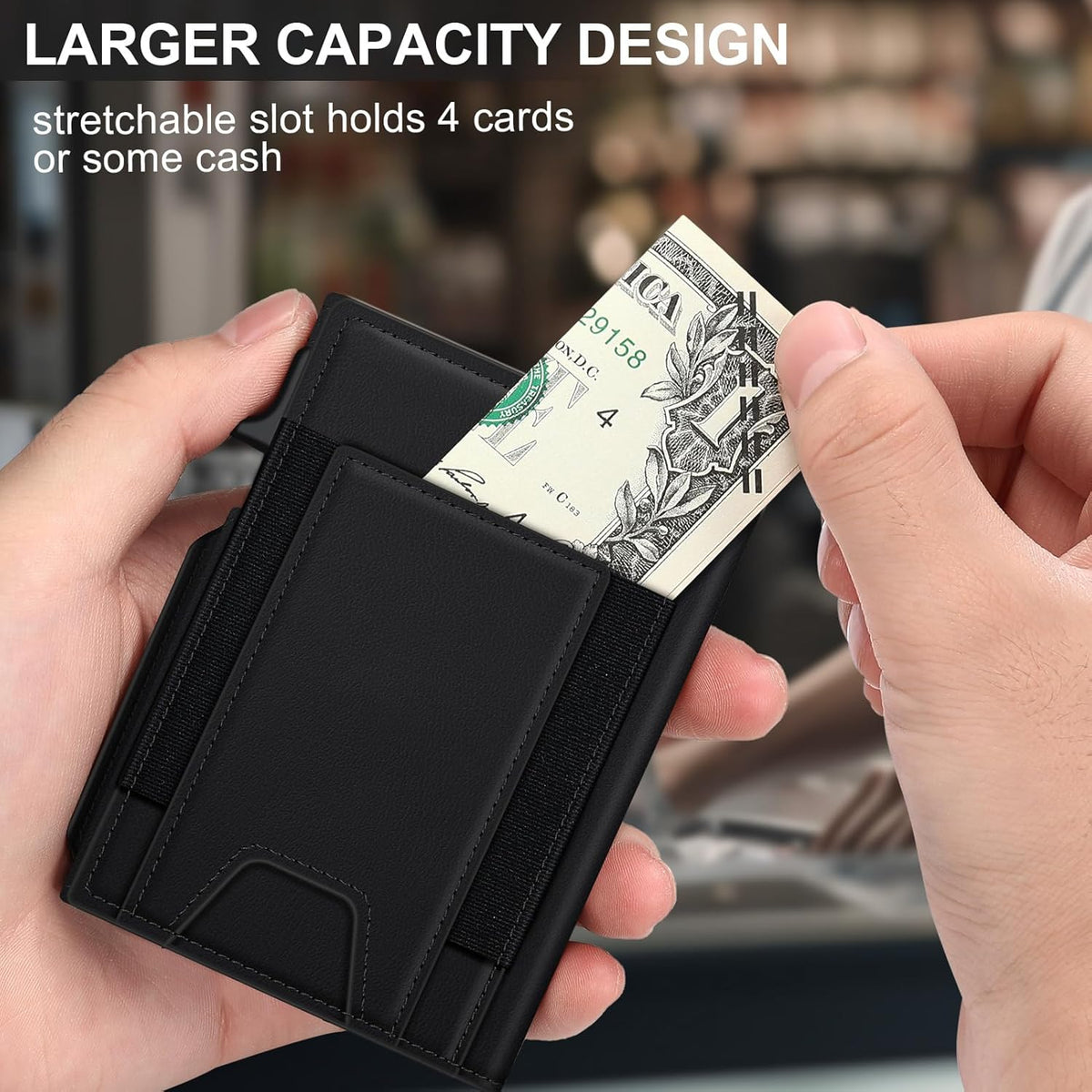 Cartera para hombre con tarjetero delgado desplegable para 9 a 13 t...