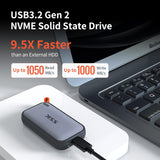 SSK SSD portátil de 500 GB, hasta 1050 MB\/s, unidad externa de est...