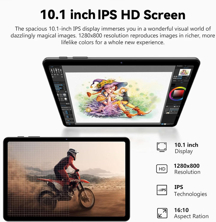 EHFiDC Tablet Android 16 - Tabletas de 10.1 pulgadas, 28 GB de RAM...