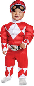 Disguise Red Ranger - Disfraz infantil infantil musculoso, rojo, (12-18 meses)