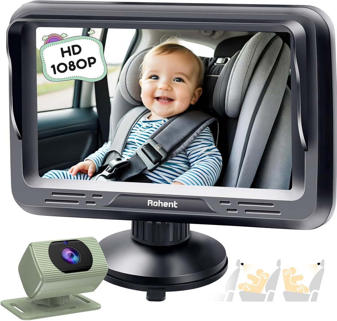 Rohent Cámara para Asiento de Coche con Enfoque Trasero para Bebé -...