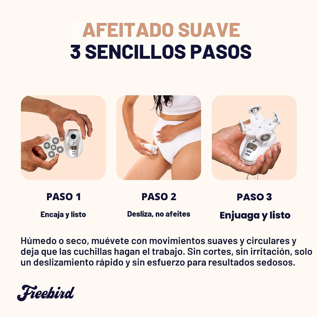 Freebird FlexSeries Maquinilla de Afeitar Eléctrica para Mujeres -...