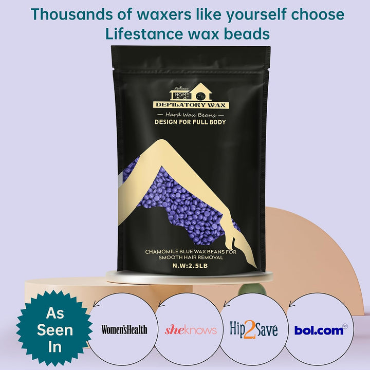 Lifestance - Kit de perlas de cera de 2.5 libras, perlas de cera du...