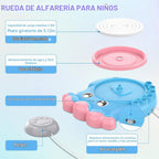 Rueda de cerámica para niños, juguete completo de arte y manualidades de cerámica para niños mayores de 6 años