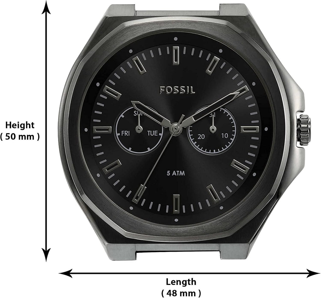 Evanston Reloj multifunción de acero inoxidable Gunmetal