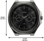 Evanston Reloj multifunción de acero inoxidable Gunmetal