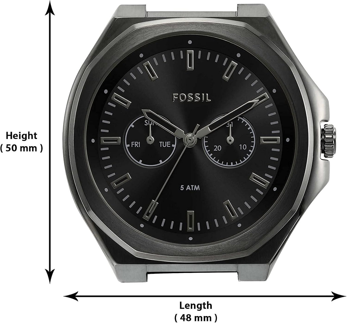 Evanston Reloj multifunción de acero inoxidable Gunmetal
