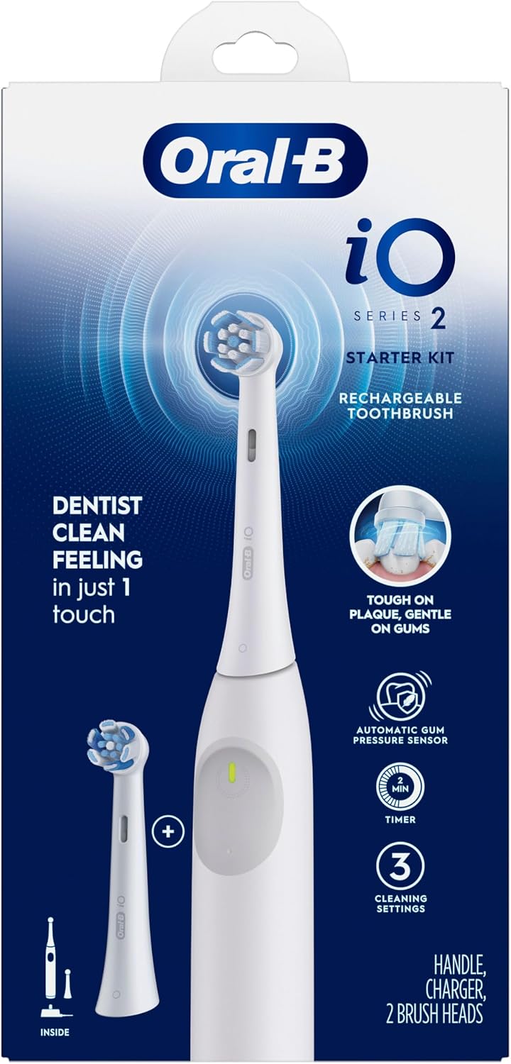 Oral-B Cepillo de dientes eléctrico recargable, kit de inicio iO2,...