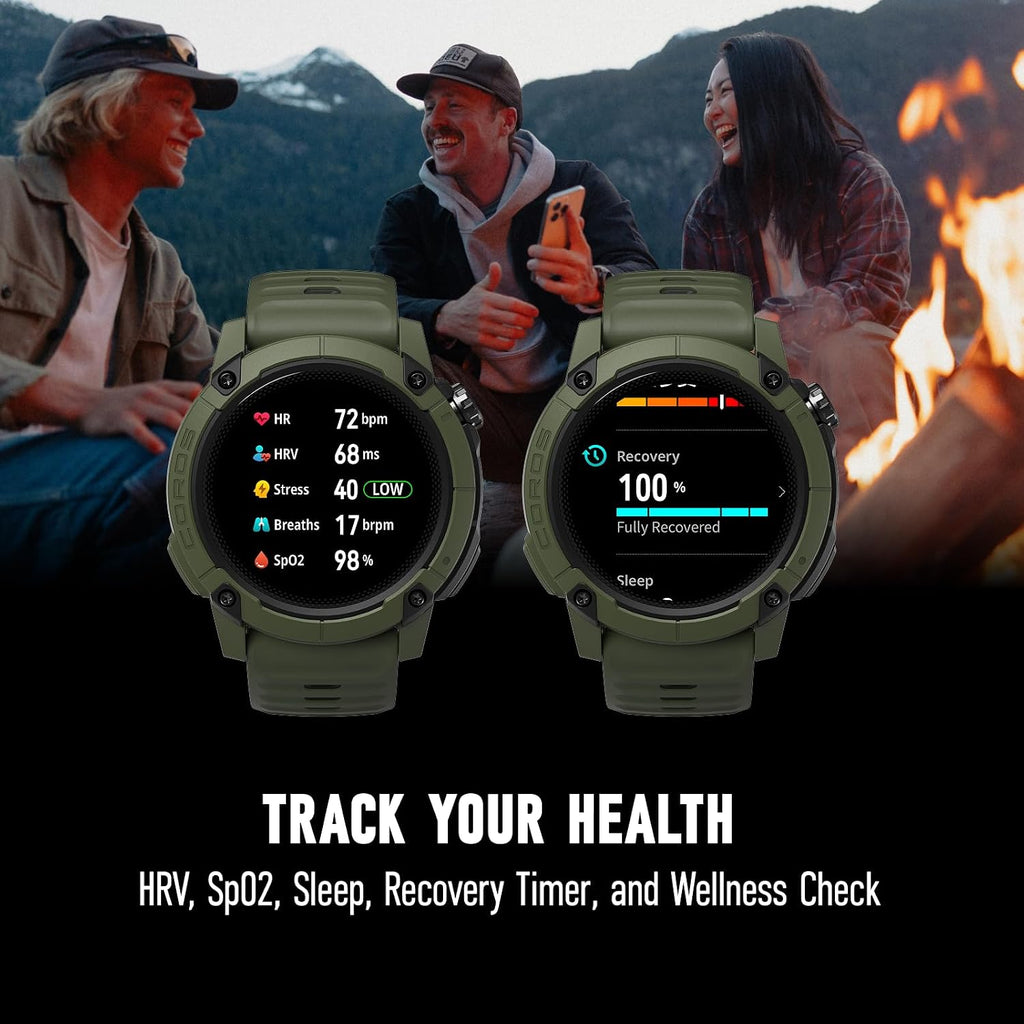 COROS Nomad - Reloj inteligente con GPS para exteriores, batería de 22 días, pesca