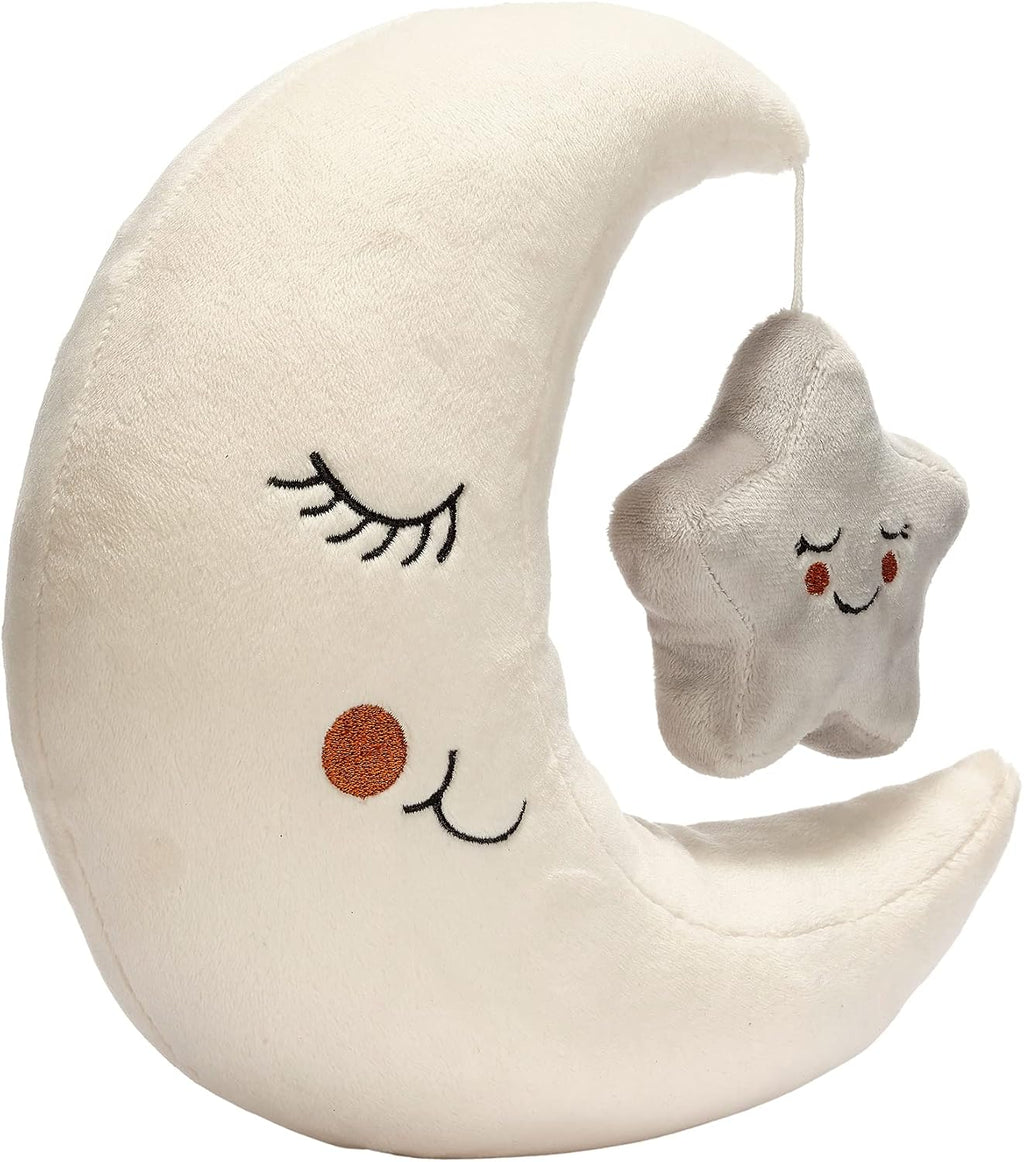 Lambs & Ivy Goodnight Luna y Estrella Peluche Peluche - Crema/Gris