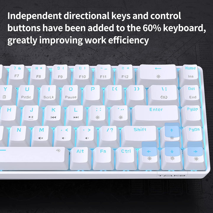 DIERYA T68SE 60% Teclado mecánico para juegos, ultra compacto mini...