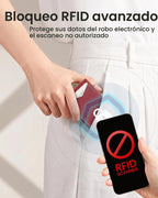 typecase Billetera para mujer RFID Pop Up Tarjetero Cartera de cuero