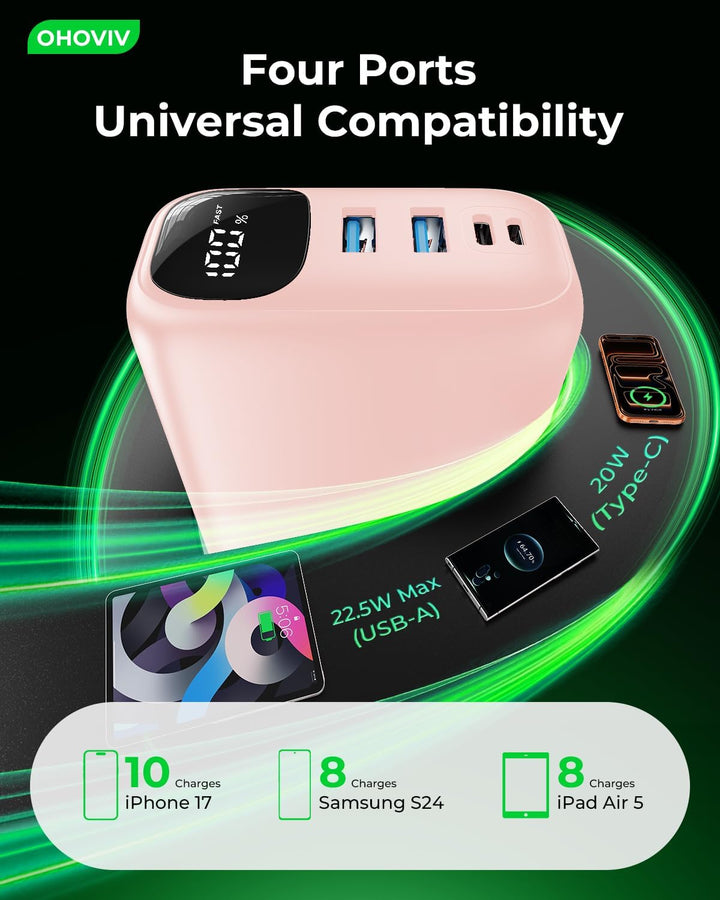 OHOVIV Cargador portátil de 50000 mAh, batería externa de carga ráp...