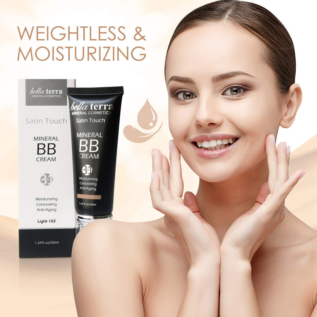 Bellaterra Cosmetics BB Cream, hidratante tintado, base mineral, co...