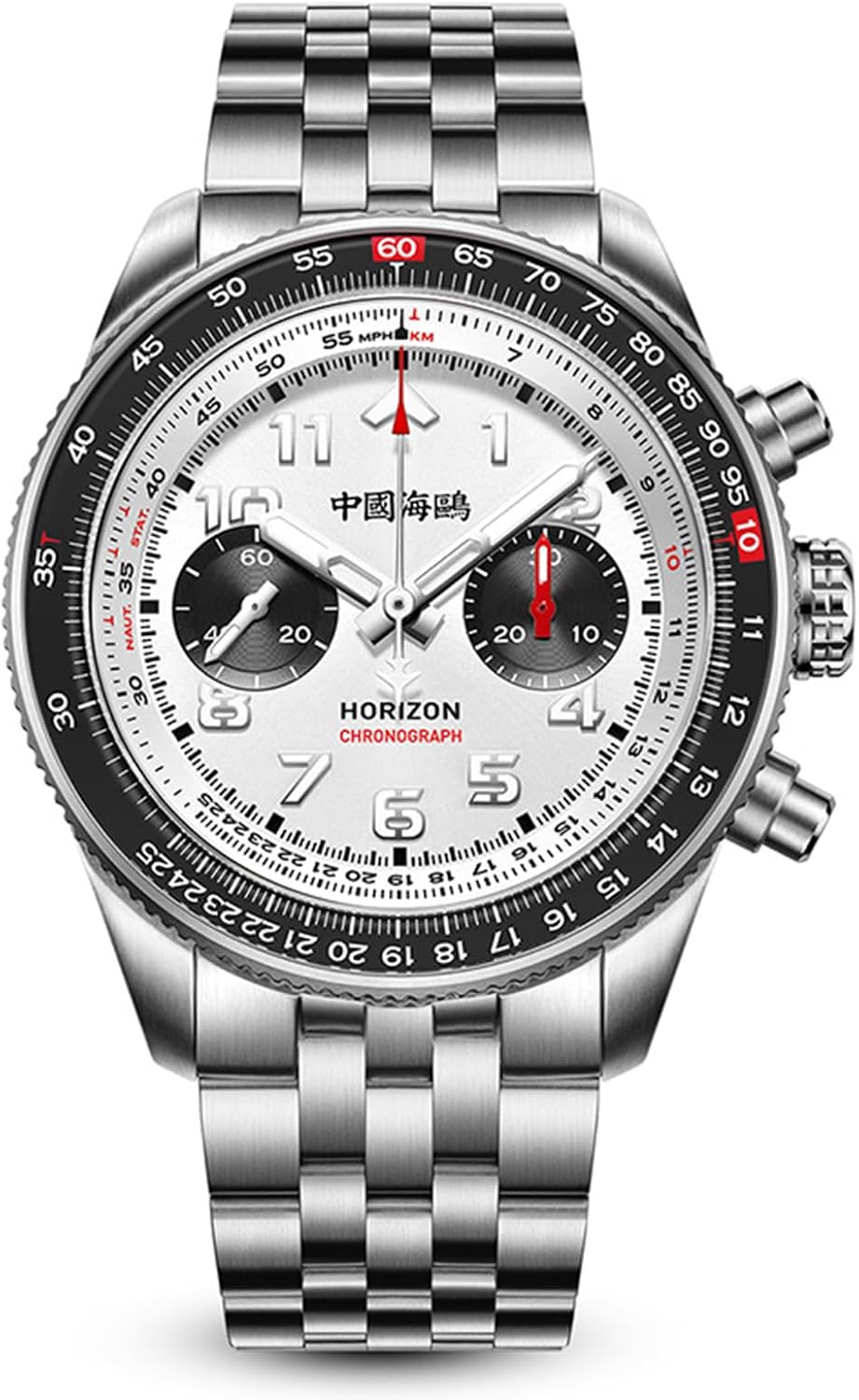 SEA-GULL Relojes mecánicos para hombre, reloj de pulsera automático para hombre, serie Horizon cronógrafo de aleación de titanio, Seagull ST19, luminoso, 1073